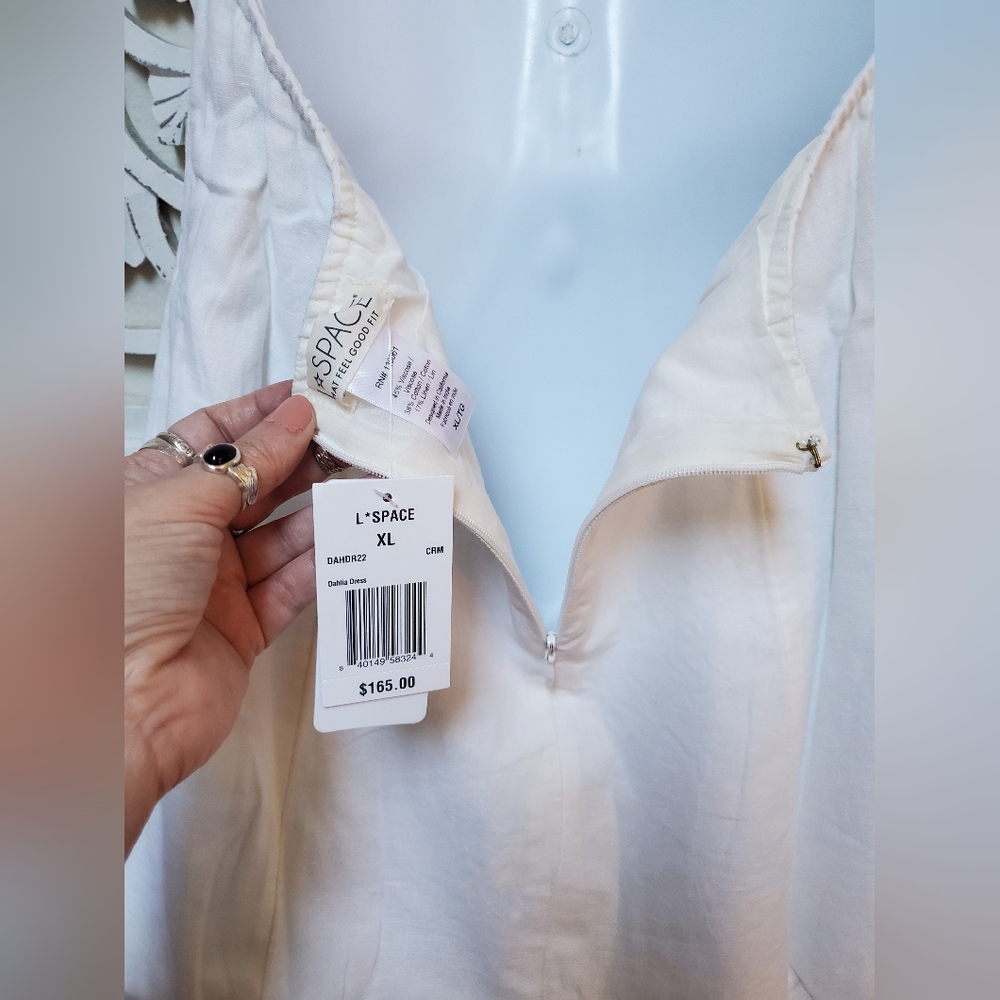 NWT L Space Dahlia Dress in Cream White XL - Picture 9 of 16